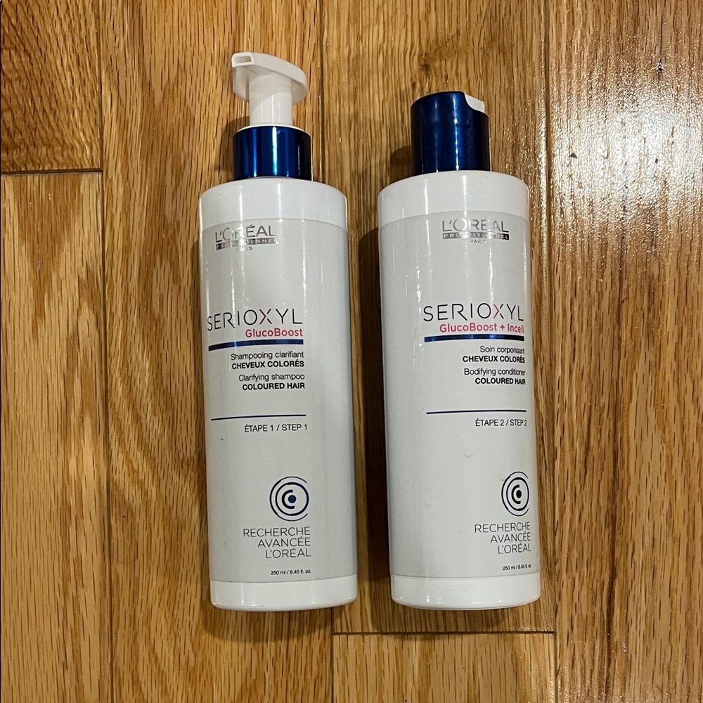 L'Oreal Serioxyl GlucoBoost & Incell Set - White and Blue